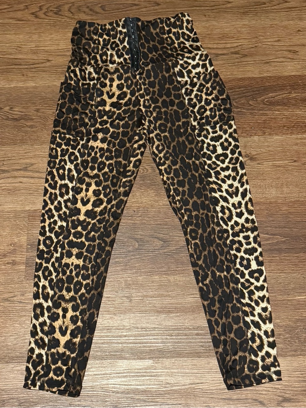 SHEIN Leopard Print Leggings - Brown & Black